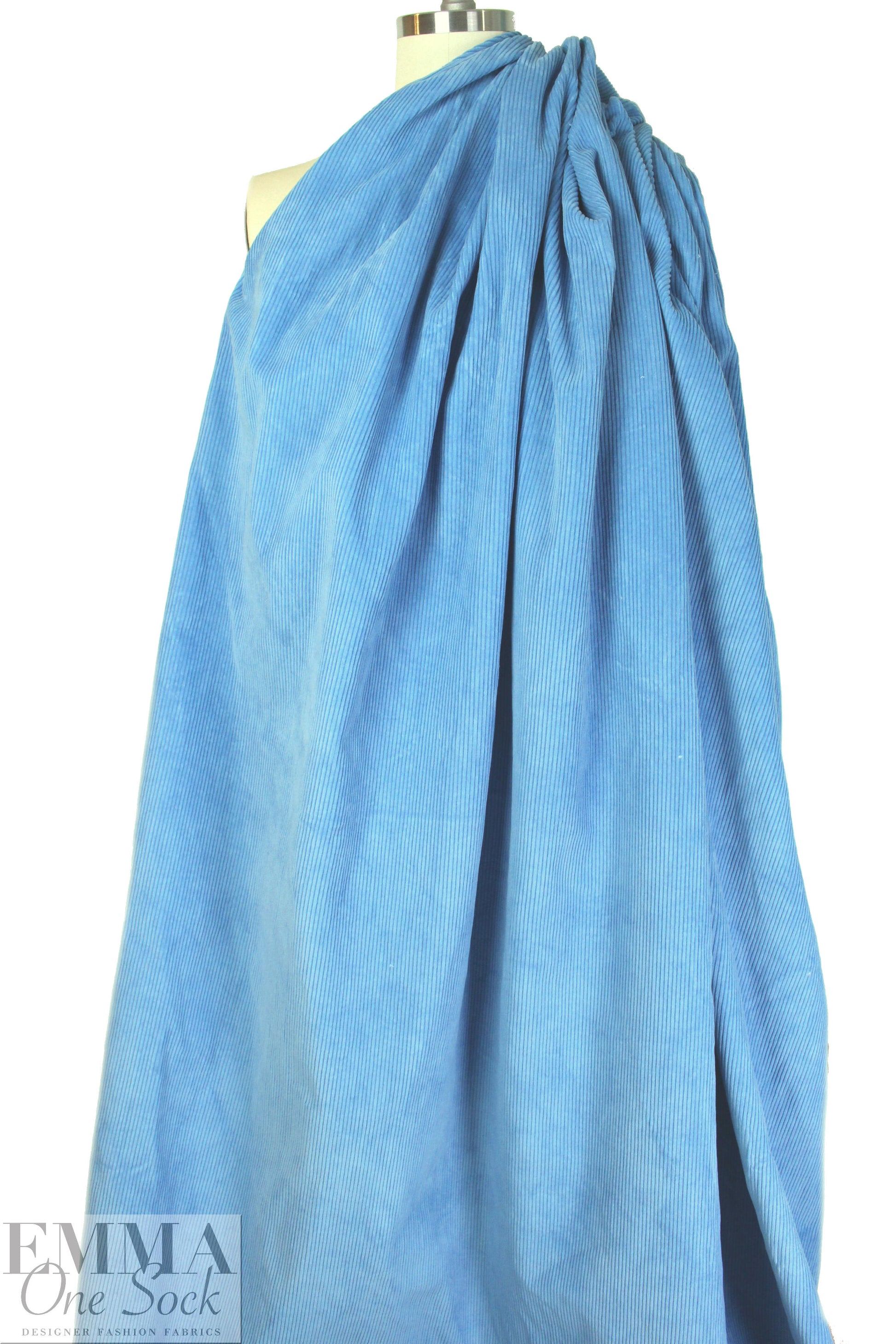Italian wide wale corduroy - light french blue