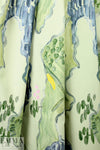 NY designer painted landscape stretch corduroy 2.125 yds Minor Flaw