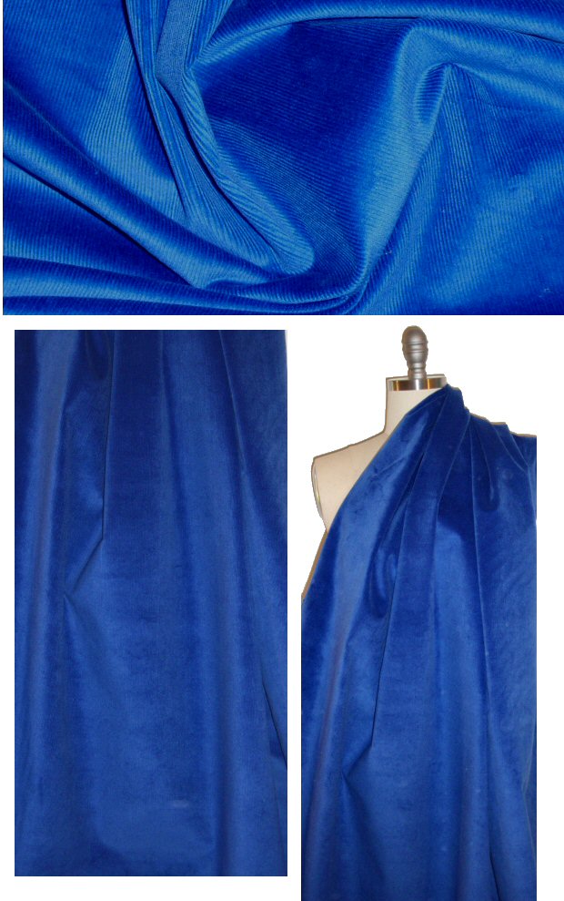 The0ry thin wale stretch corduroy - royal 1.33 yds