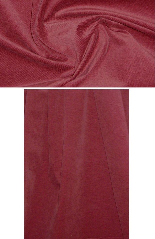 Japanese thin wale corduroy - red burgundy