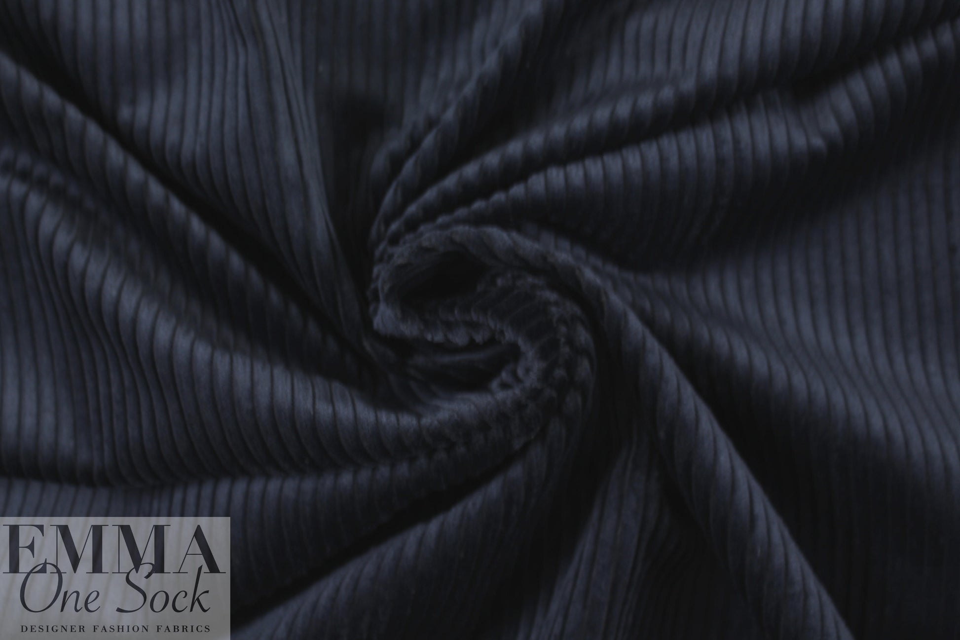 Italian wide wale corduroy - dark navy