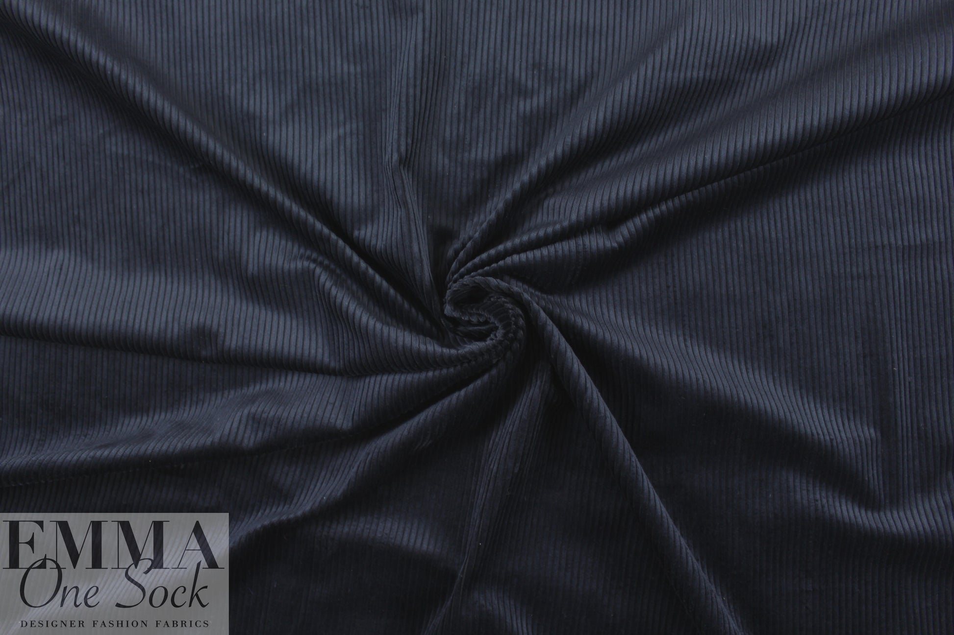 Italian wide wale corduroy - dark navy