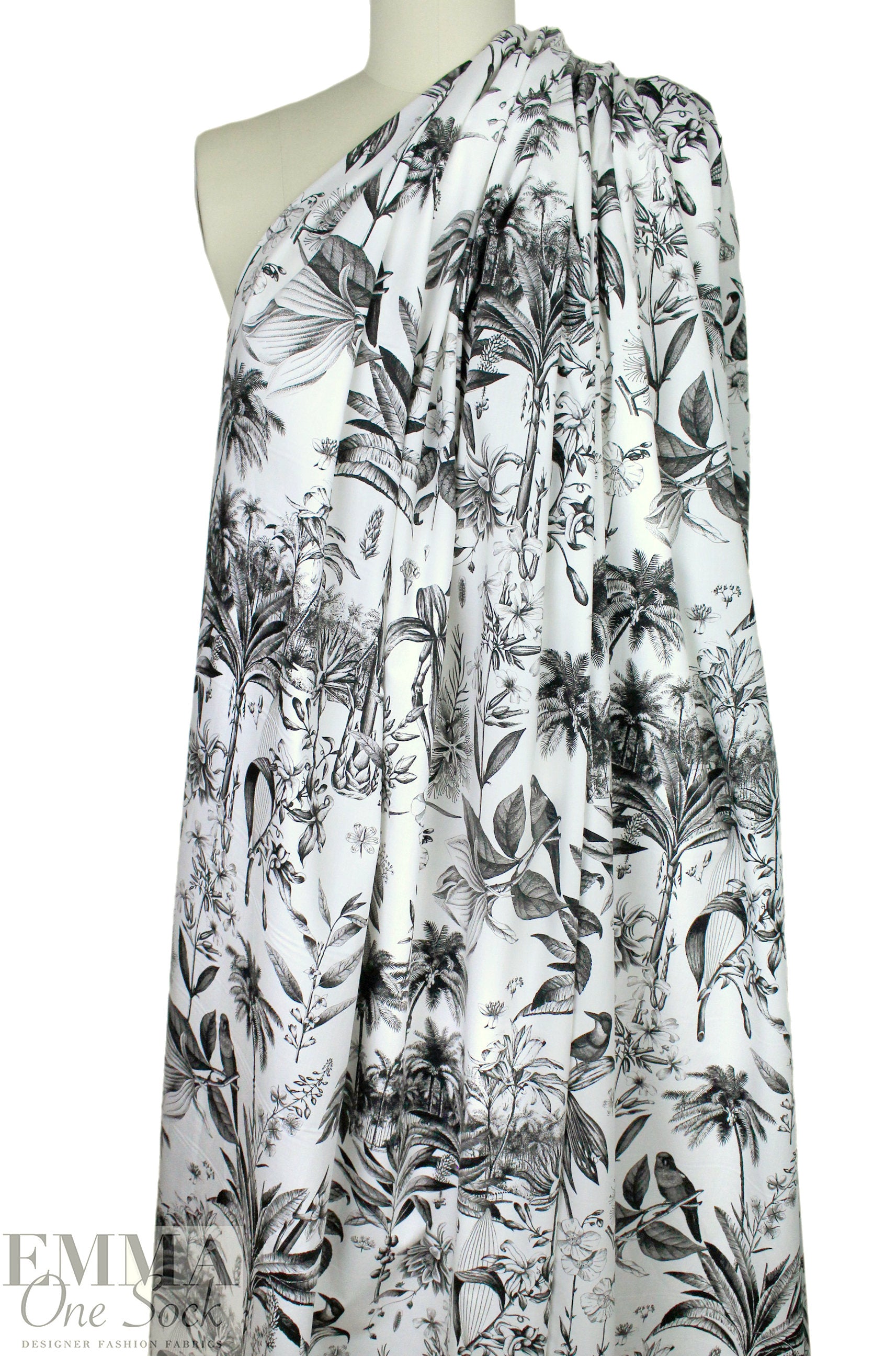 Italian 'Eden etching' cotton stretch shirting .75 yds