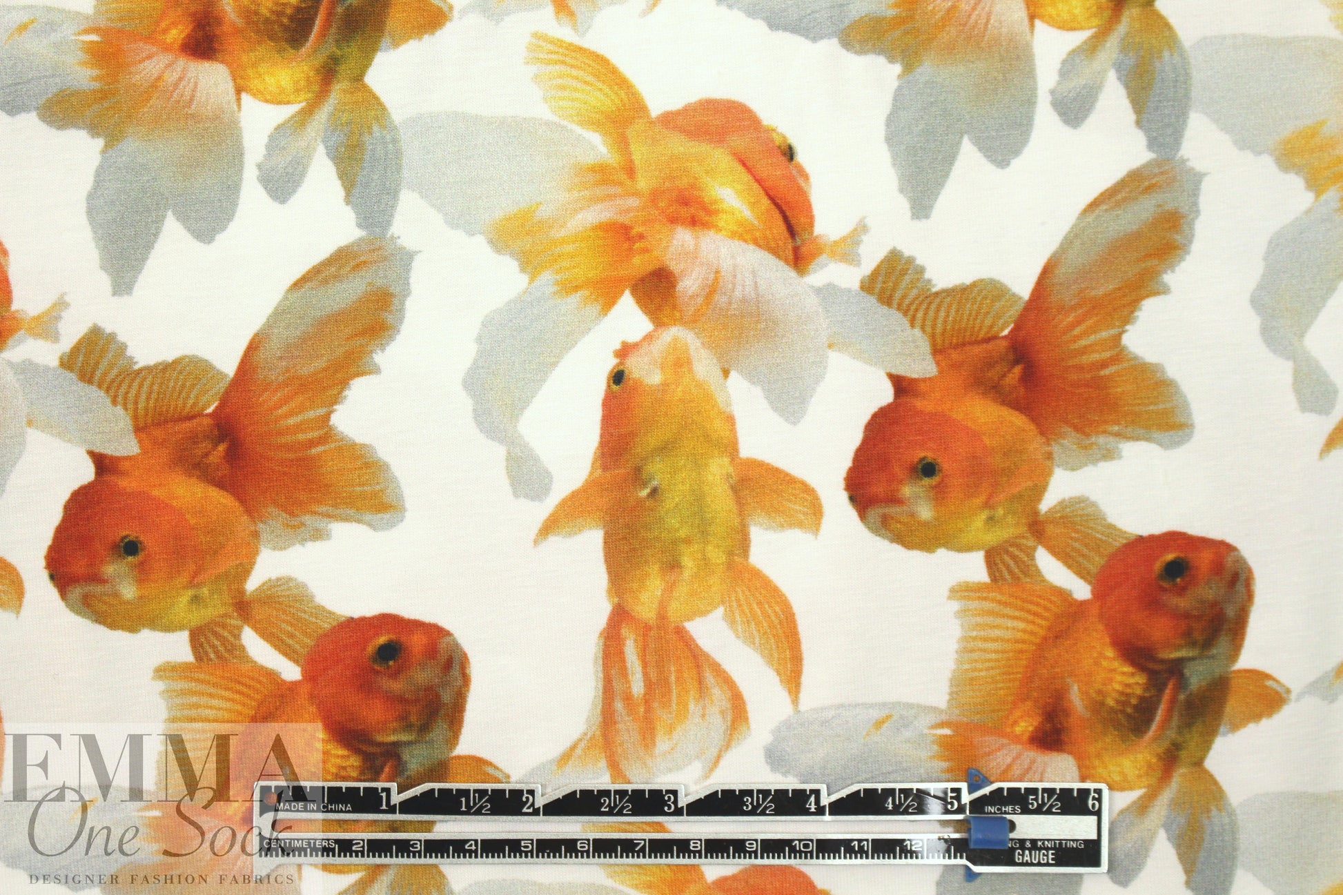 Dutch digital 'fish tank' II cotton/lycra knit  1 yard