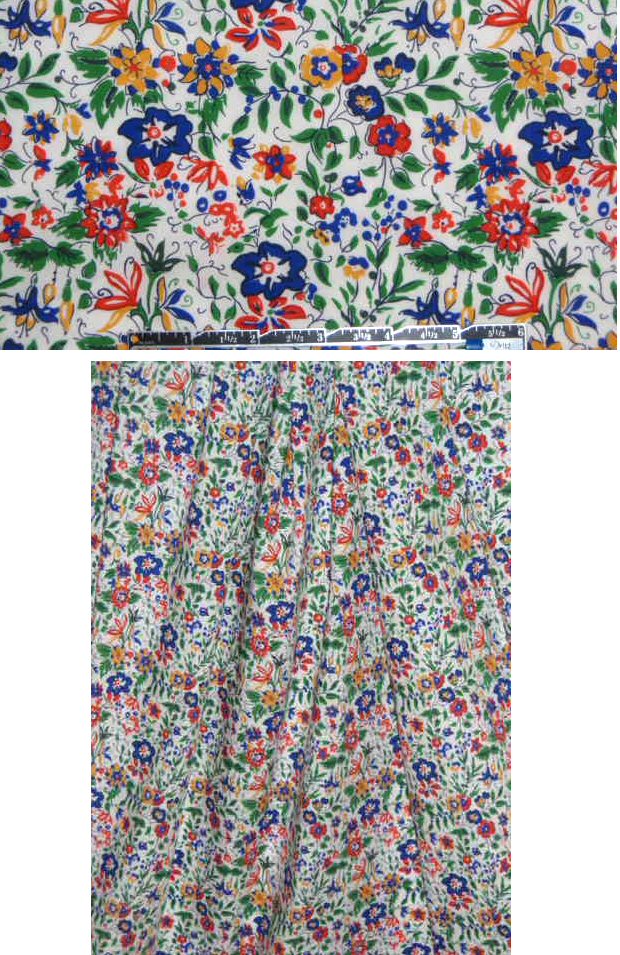 Liberty floral cotton lawn - red, kelly, marigold