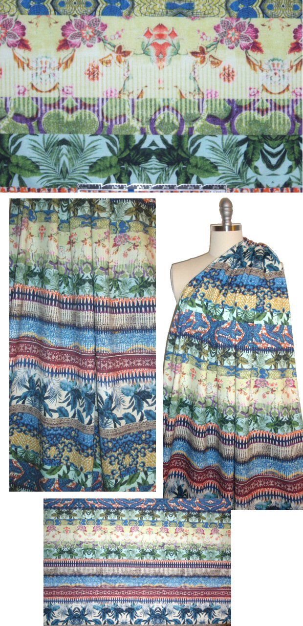 French stripey design all-cotton french terry knit