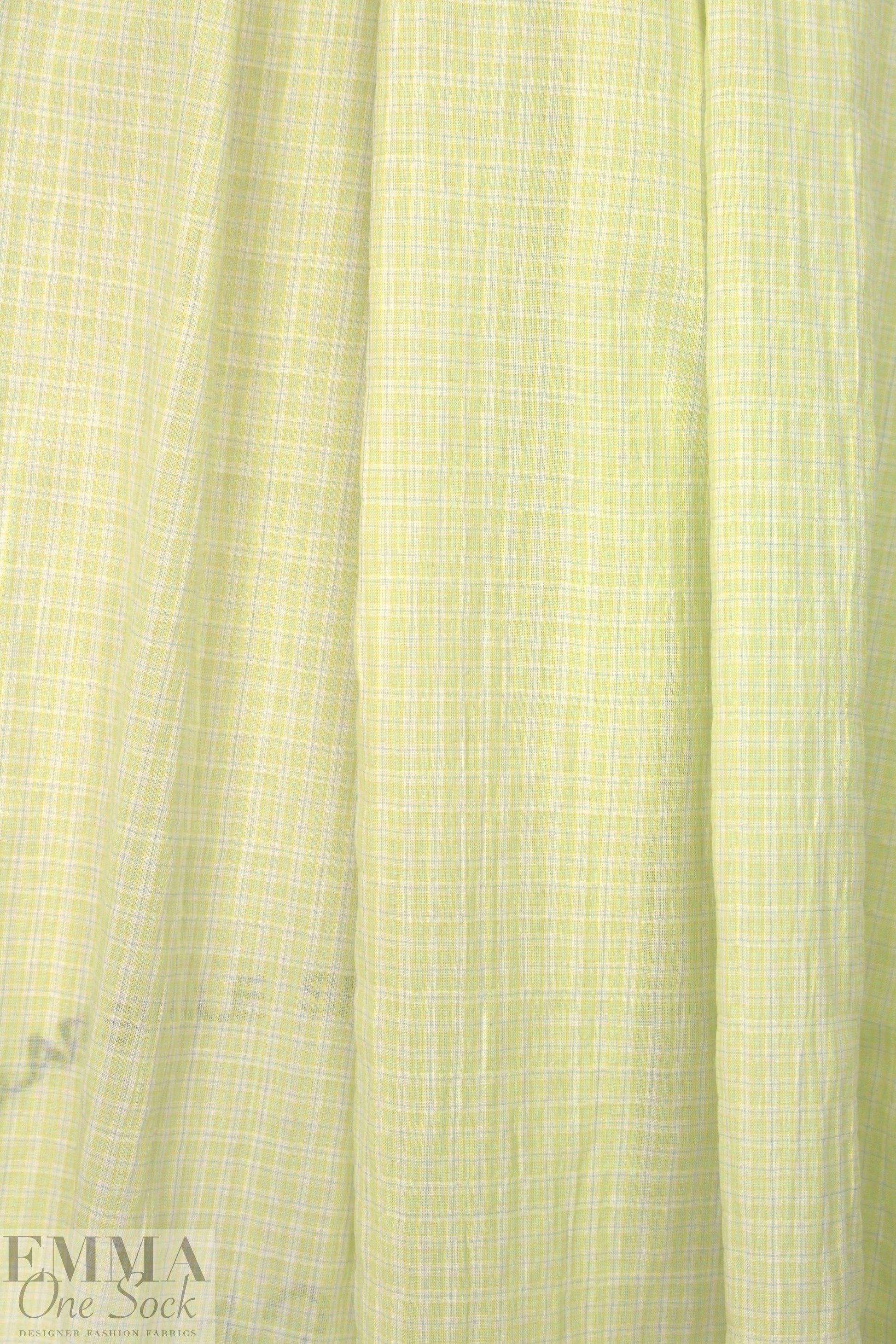 French cotton yarn-dye voile - lemon chiffon