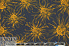 Italian cinnamon/navy daisy print cotton woven 2 yd