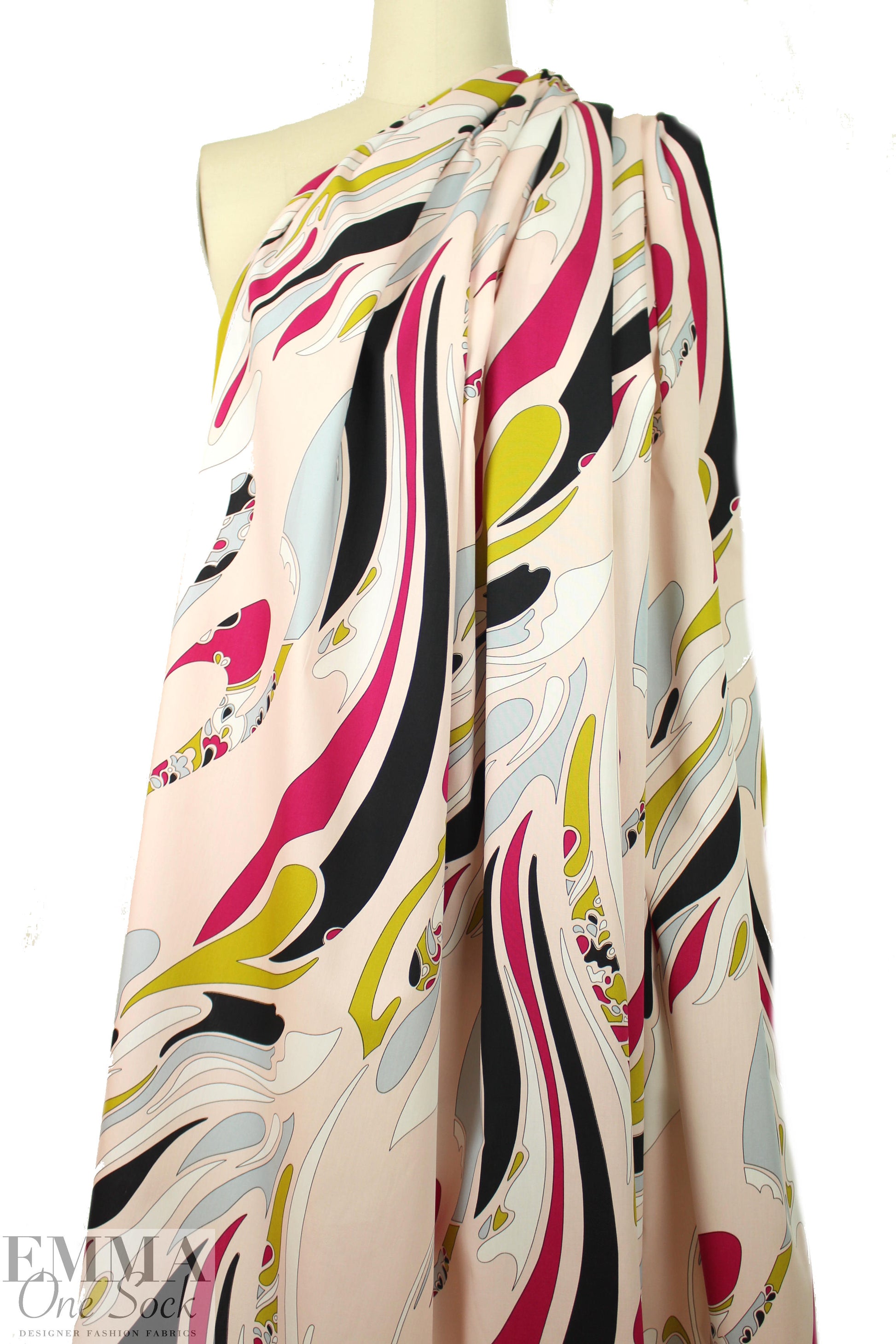 Emi1io P. pink/chartreuse/rose cotton shirting
