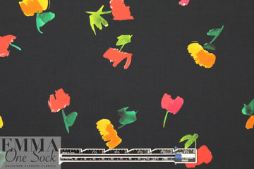 Car0line C0nstas stretch cotton woven - paper flowers