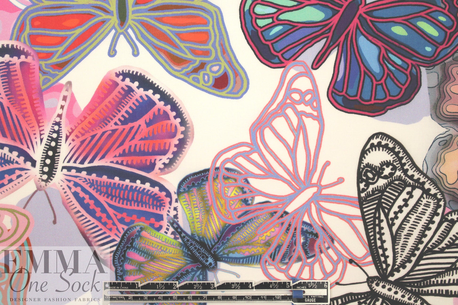 Italian butterflies galore cotton shirting 1.33 yds