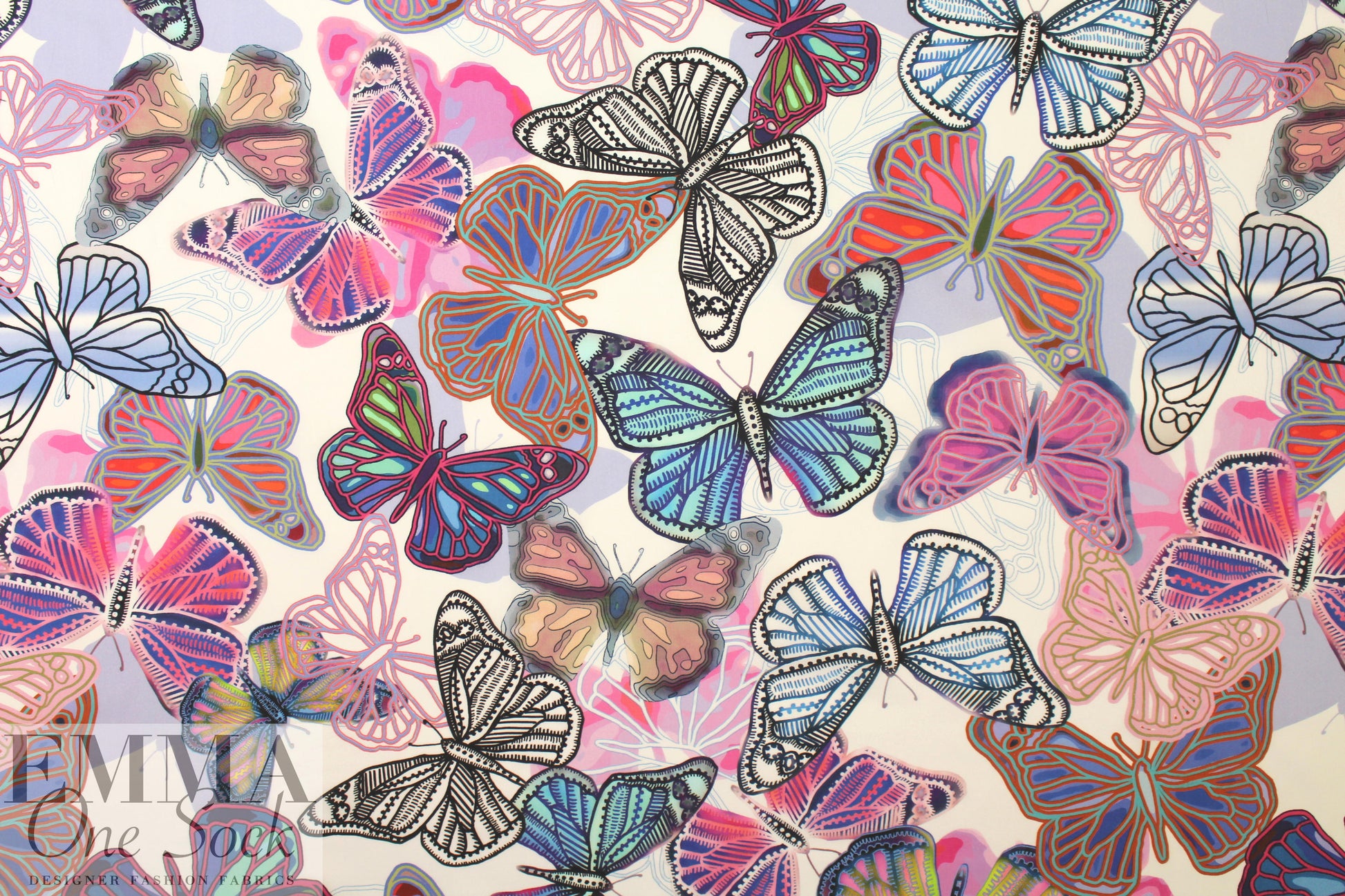 Italian butterflies galore cotton shirting 1.33 yds