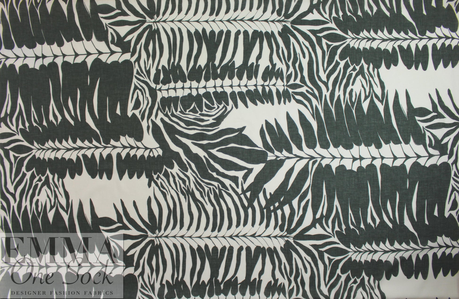 Italian edgy leaf silhouette cotton voile
