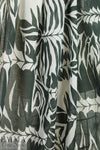 Italian edgy leaf silhouette cotton voile