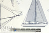 Italian nautical cotton shirting - midnight/white