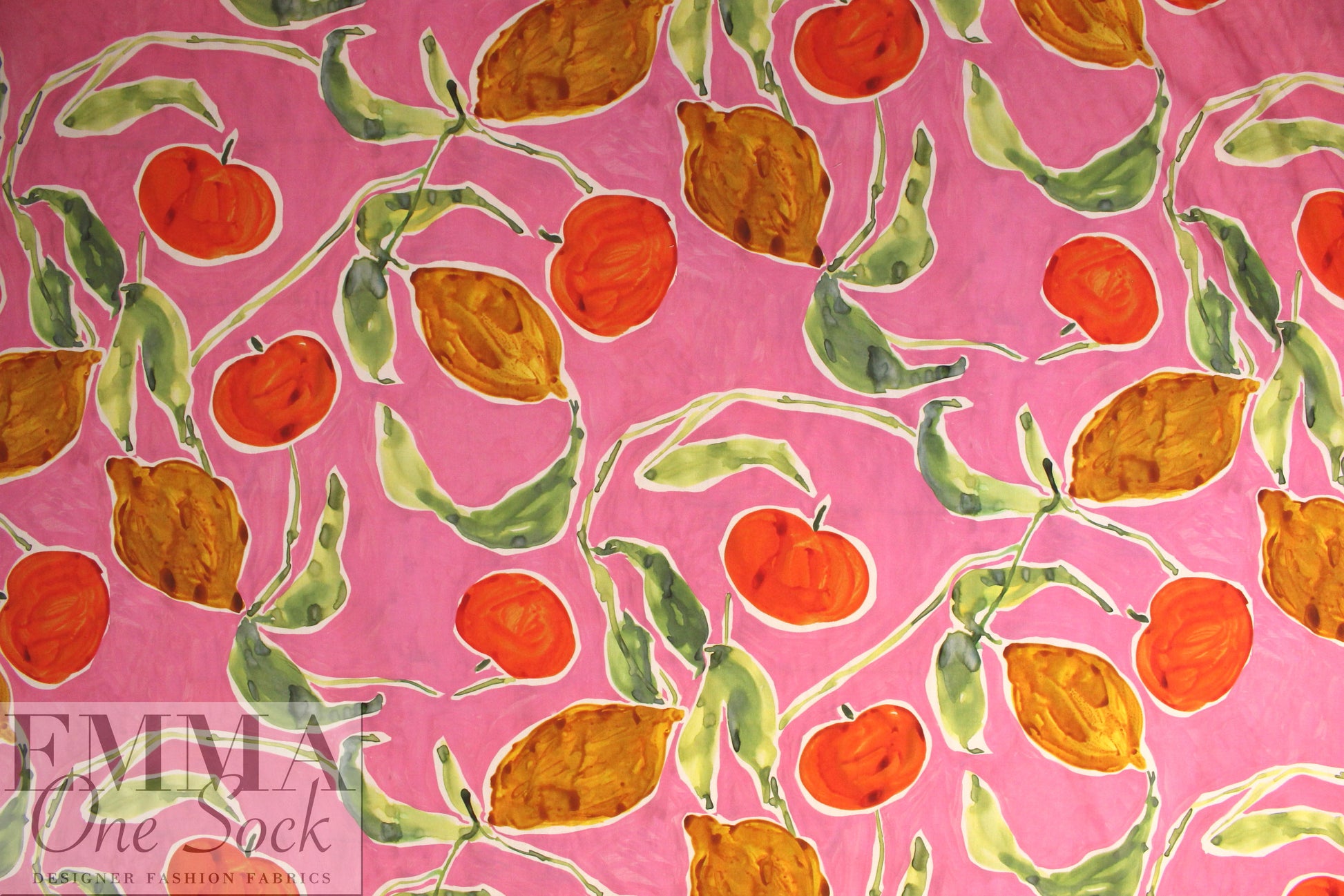 Italian designer 'toute fruit' cotton shirting 1.5 yds