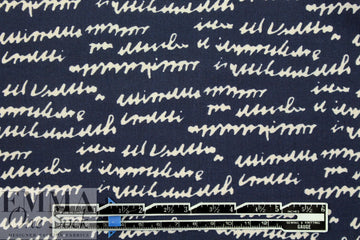 Italian 'scribble script' cotton shirting