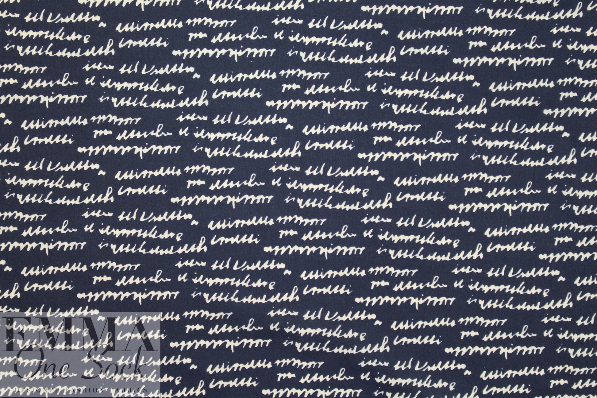 Italian 'scribble script' cotton shirting