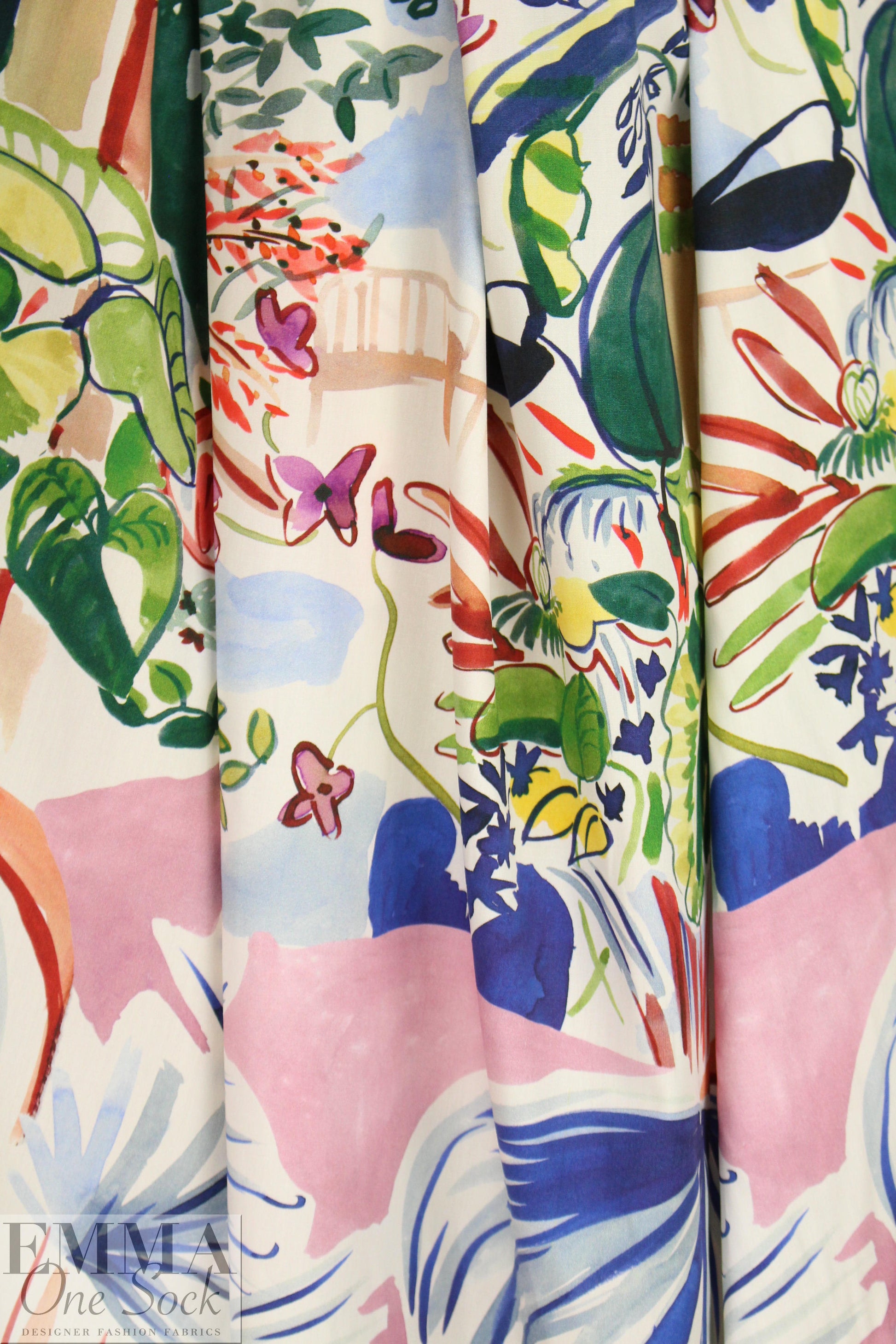 Italian holiday garden II cotton shirting 2 yds