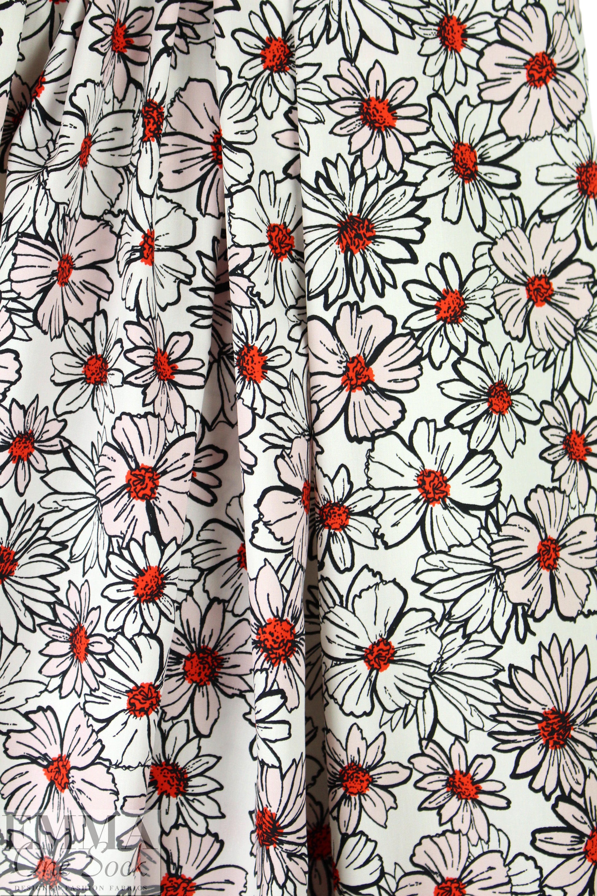 Italian 'daisy, daisy' cotton shirting 1.5 yds