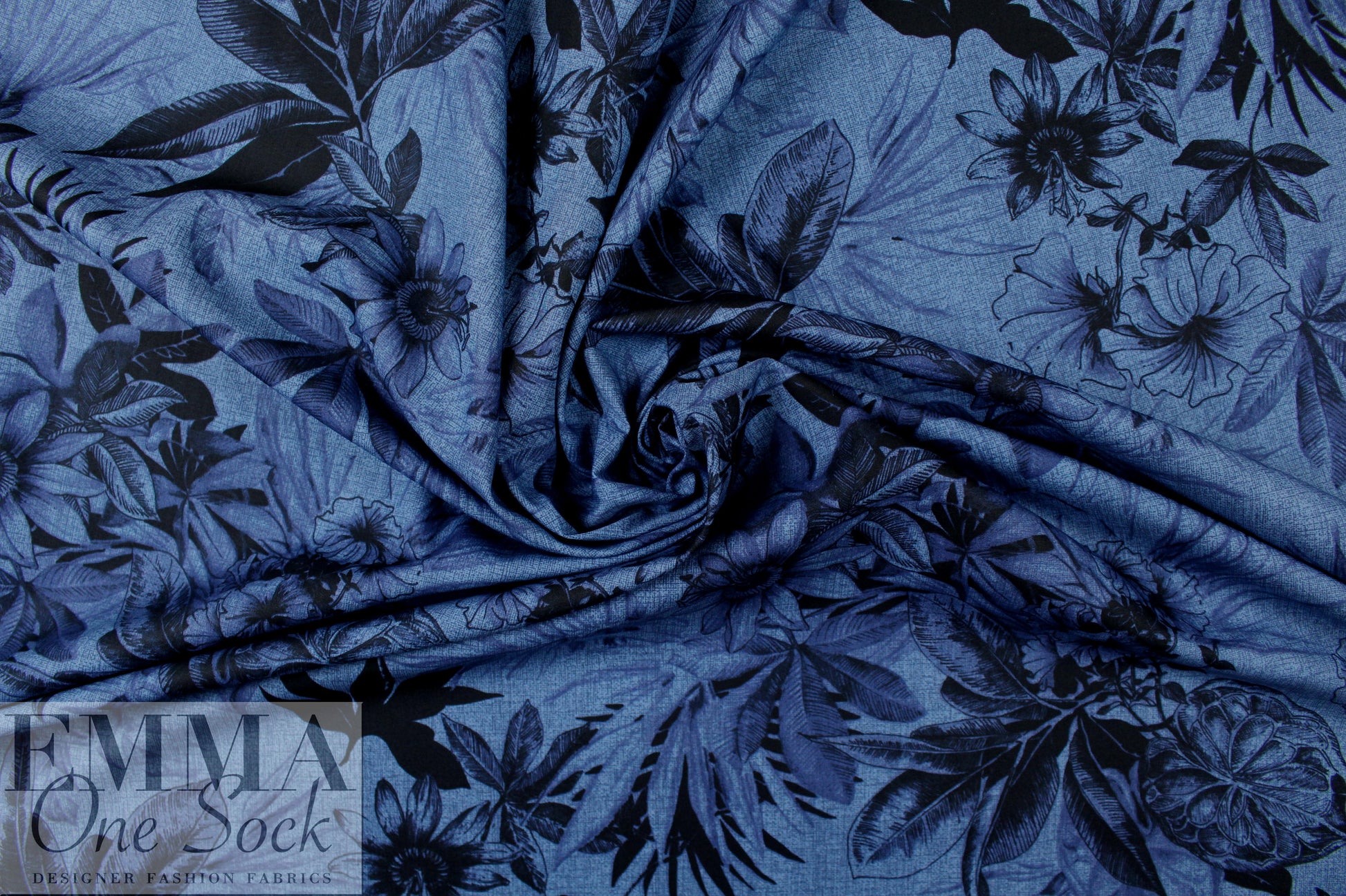 Italian 'denim garden' cotton shirting