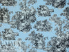 Italian blue toile designer cotton shirting 1.25 yds