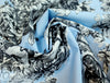 Italian blue toile designer cotton shirting 1.5 yd