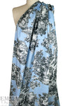Italian blue toile designer cotton shirting 1.66 yd
