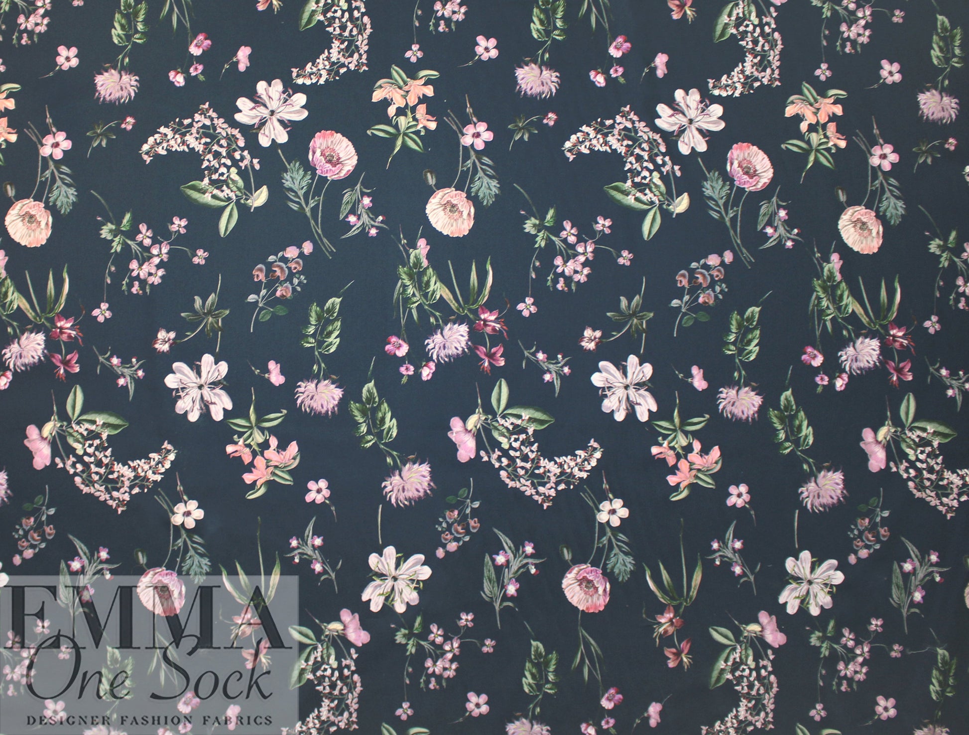 0scar cotton stretch woven - botanical display .75 yds