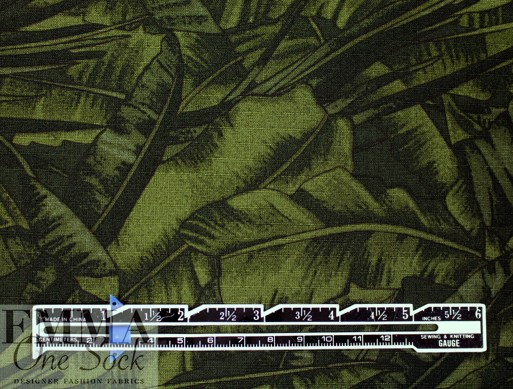 M@x Mara 'banana leaf' cotton canvas woven 2 yd