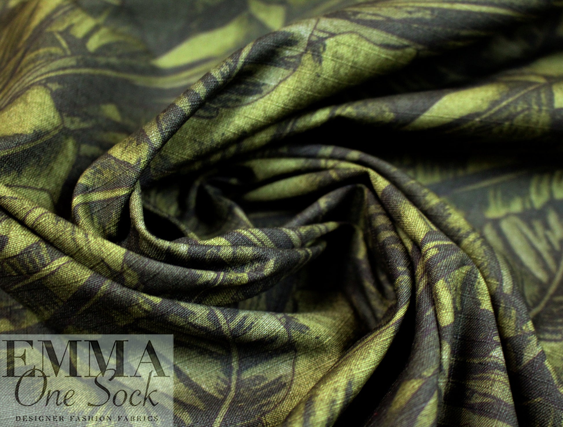 M@x Mara 'banana leaf' cotton canvas woven 1.125 yds