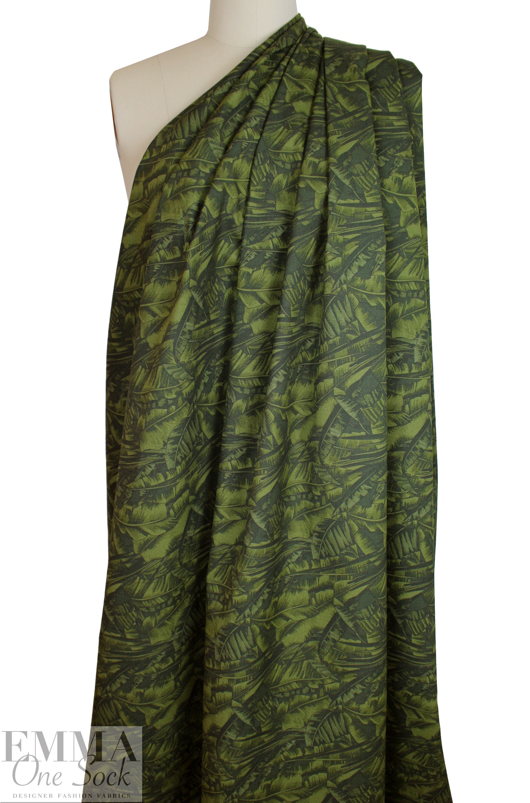 M@x Mara 'banana leaf' cotton canvas woven 1.125 yds