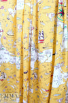 Cana1i Italian 'Cape Cod cartography 2' cotton voile 1.375 yd