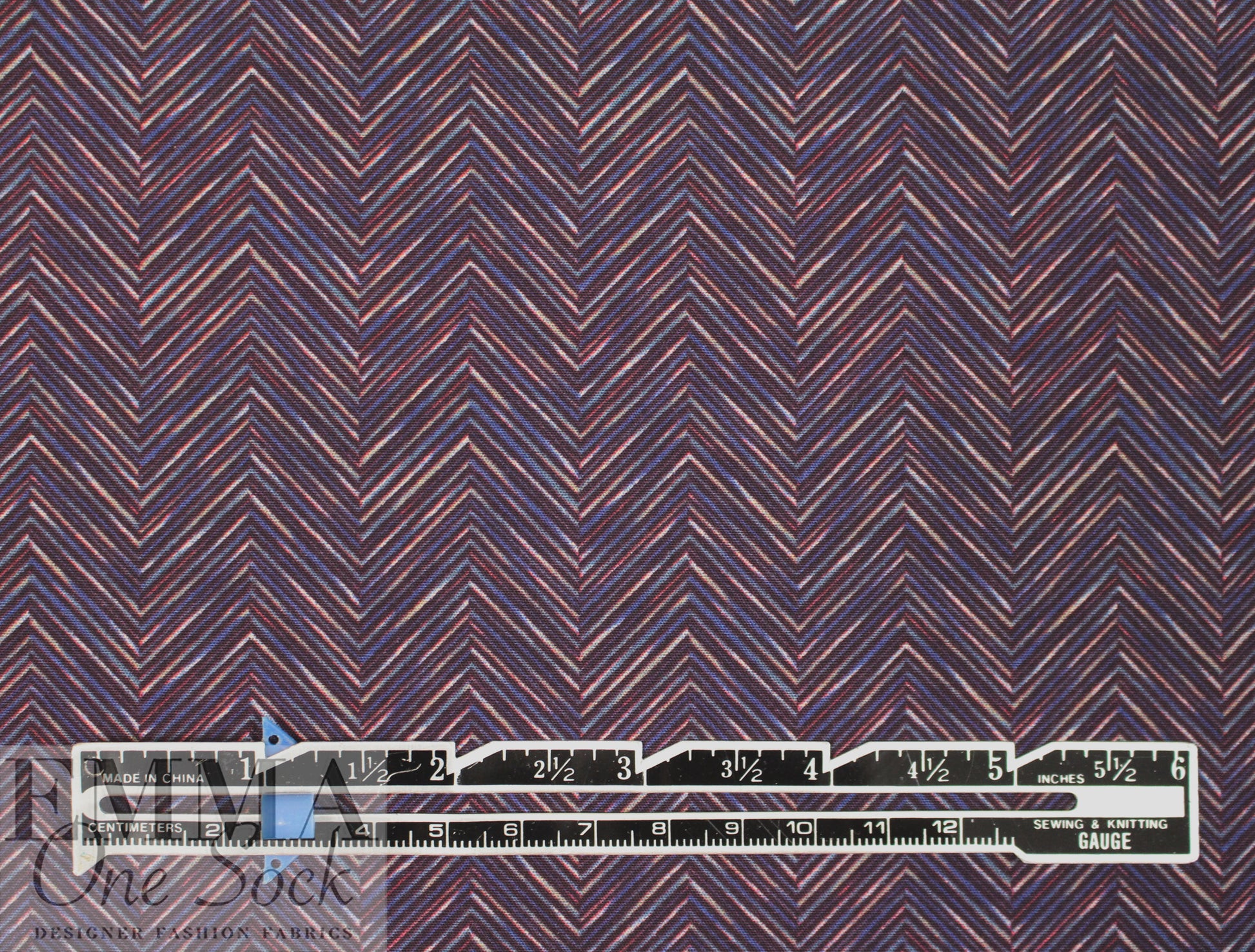 P.Smith Italian raisin/indigo chevron cotton shirting 1.875 yds