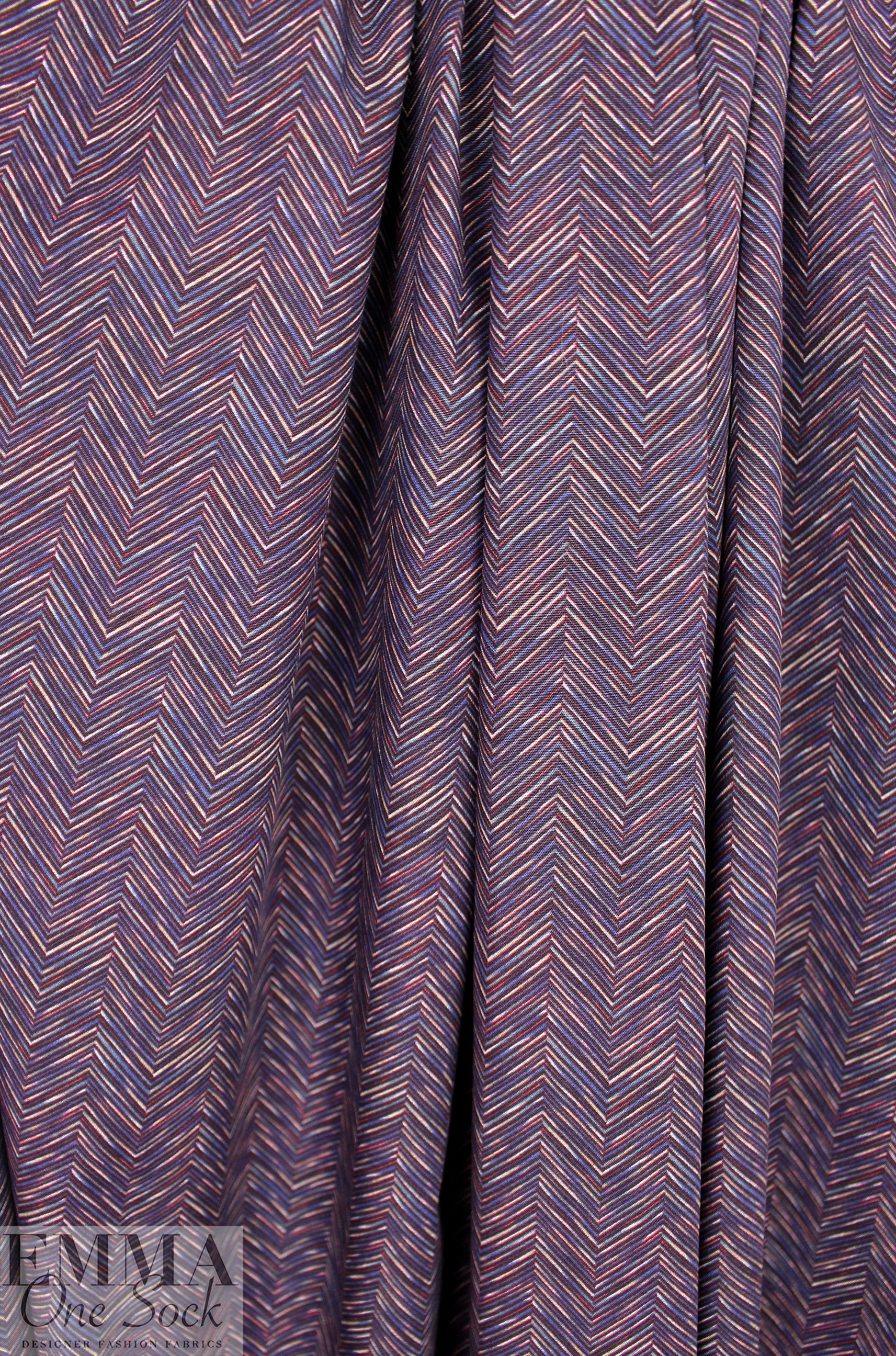 P.Smith Italian raisin/indigo chevron cotton shirting 1.625 yd