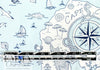 Cana1i Italian 'Cape Cod cartography 1' cotton shirting 2.125 yd
