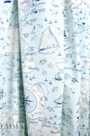 Cana1i Italian 'Cape Cod cartography 1' cotton shirting .5 yds