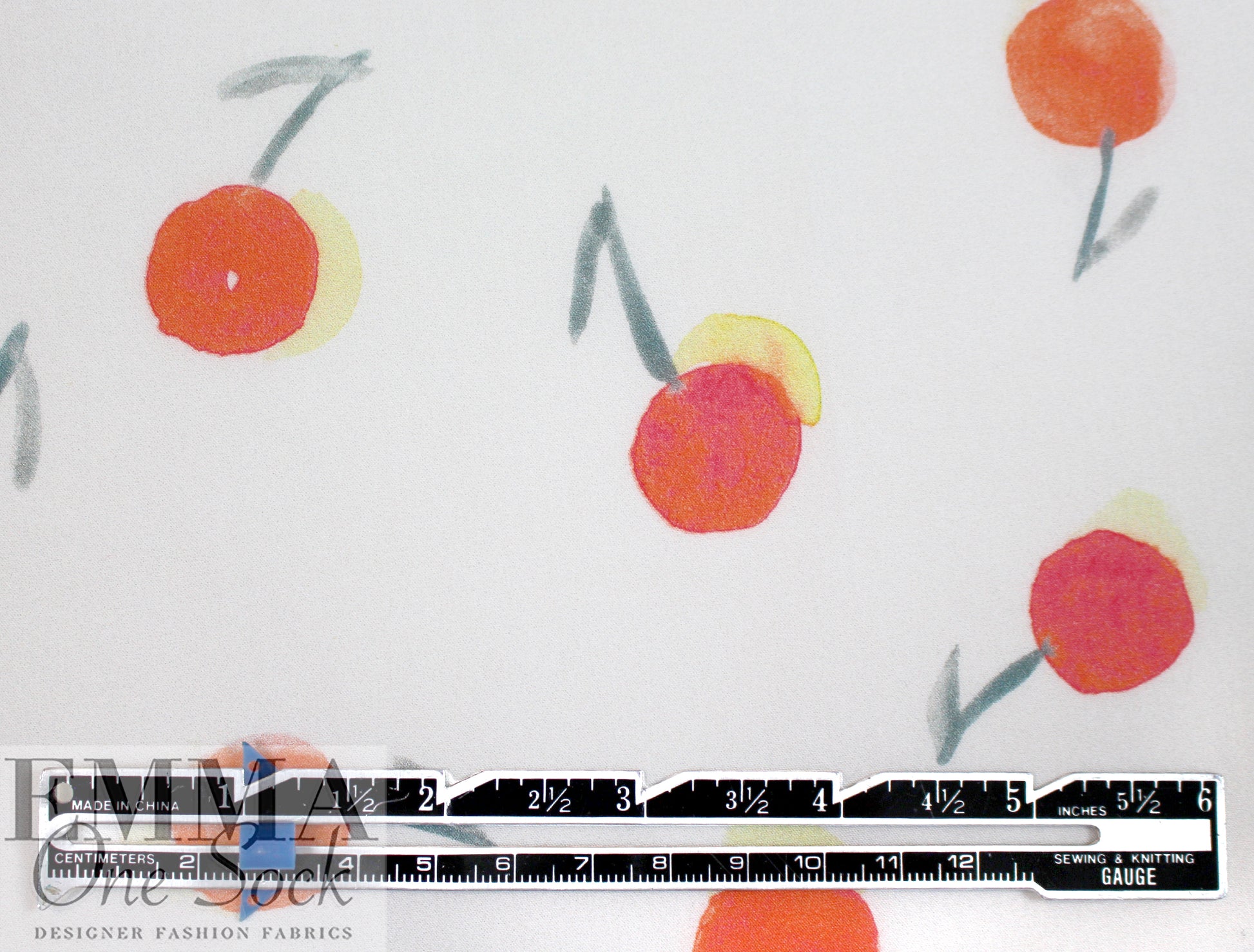 Italian B0npoint 'cherry picked' cotton shirting  1.375 yd