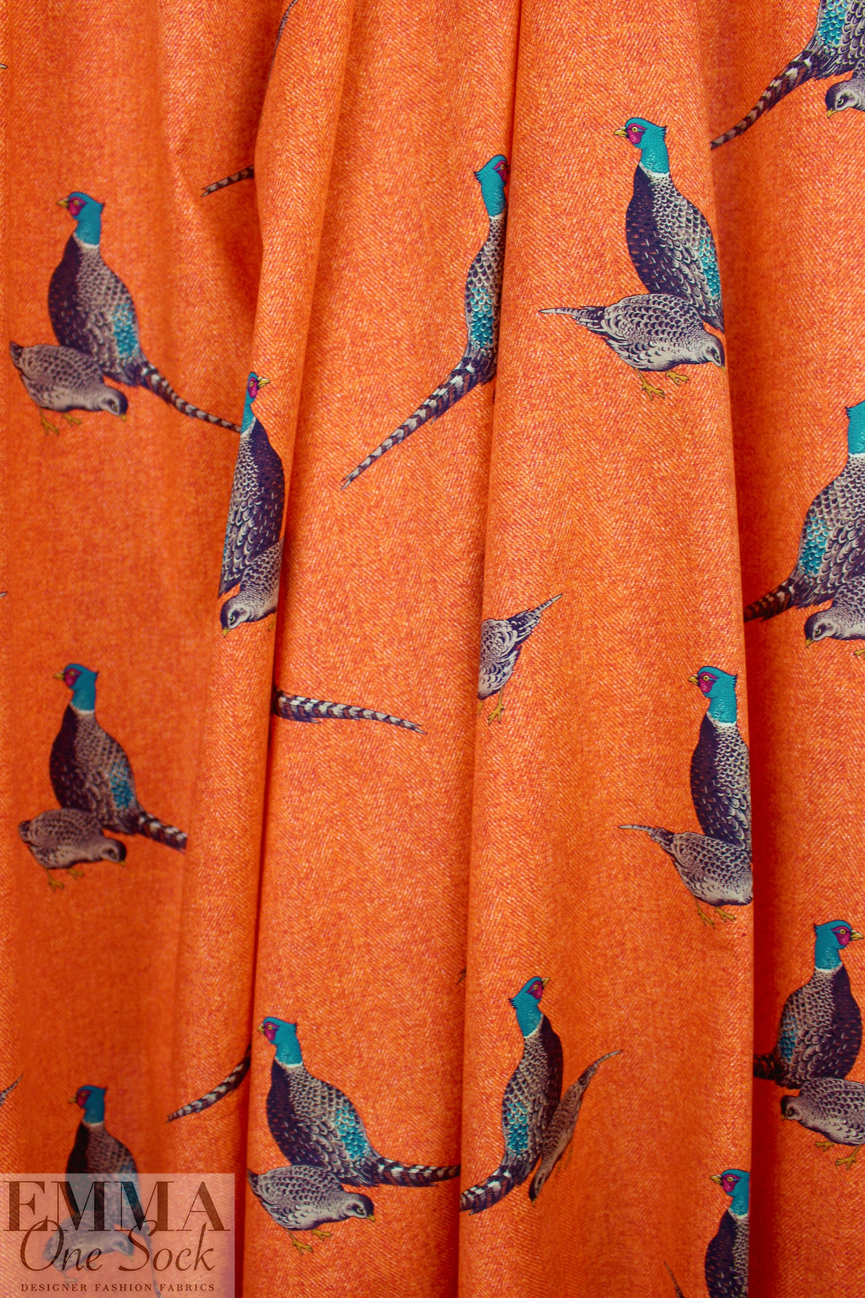 Italian cotton stretch shirting woven - pheasant 2.25 yds