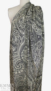 Italian cotton shirt/dress weight woven - scrollwork 1.5 yds