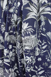 Italian 'Eden etching' cotton shirting - midnight 1 yard