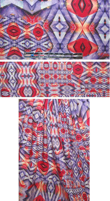 purple/red digital graphiccotton lawn woven