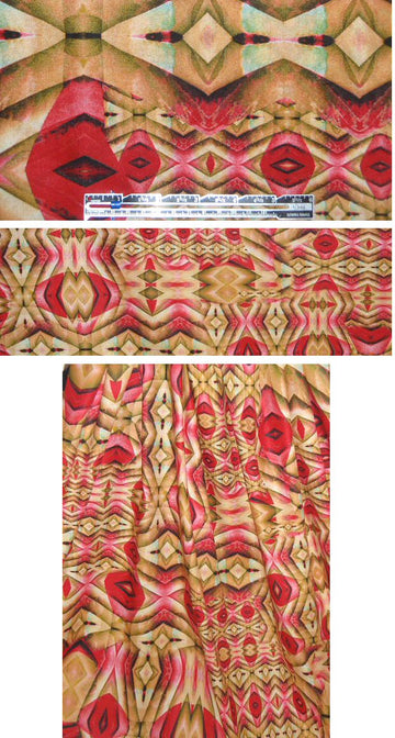 amber/rose digital graphic cotton lawn woven 2.5 yds