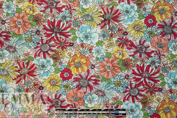 floral display all cotton dressweight woven