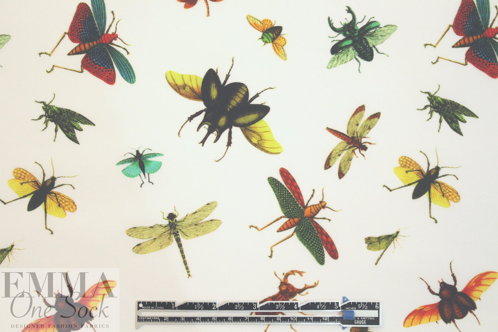 insectarium printed cotton shirting 2.5 yd