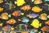 tropical fish printed cotton shirting 1.625 yd