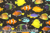 tropical fish printed cotton shirting 1.75 yd