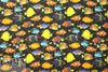 tropical fish printed cotton shirting 1.625 yd