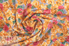 Liberty-esque cotton lawn - spice/pink/mint flowers 1.375 yd