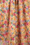 Liberty-esque cotton lawn - spice/pink/mint flowers 1.375 yd